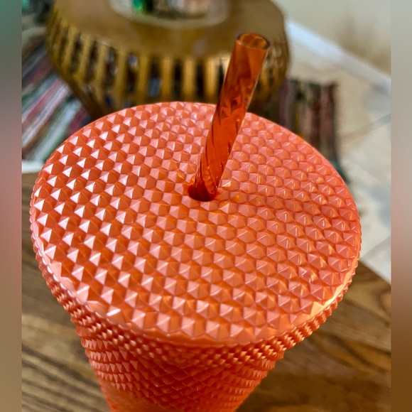2022 Starbucks Fall Pearl Orange Studded Tumbler - 24 oz Venti - Picture 5 of 8